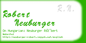 robert neuburger business card